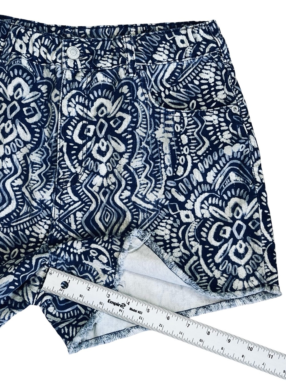 Anthropologie Pilcro Women’s Sz S Blue High Rise Shorts Scrunchie Cut Off - Picture 15 of 16